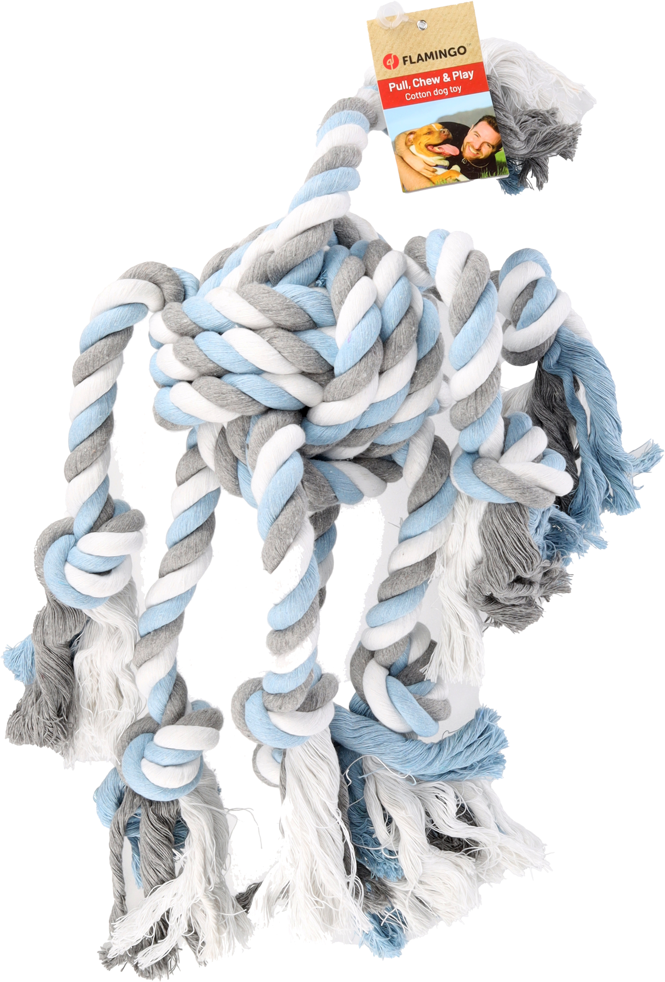 Flamingo Toy  Jim Knotted ball Octopus Blue