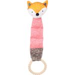 Toy Puppy Britty Fox with rope Pink