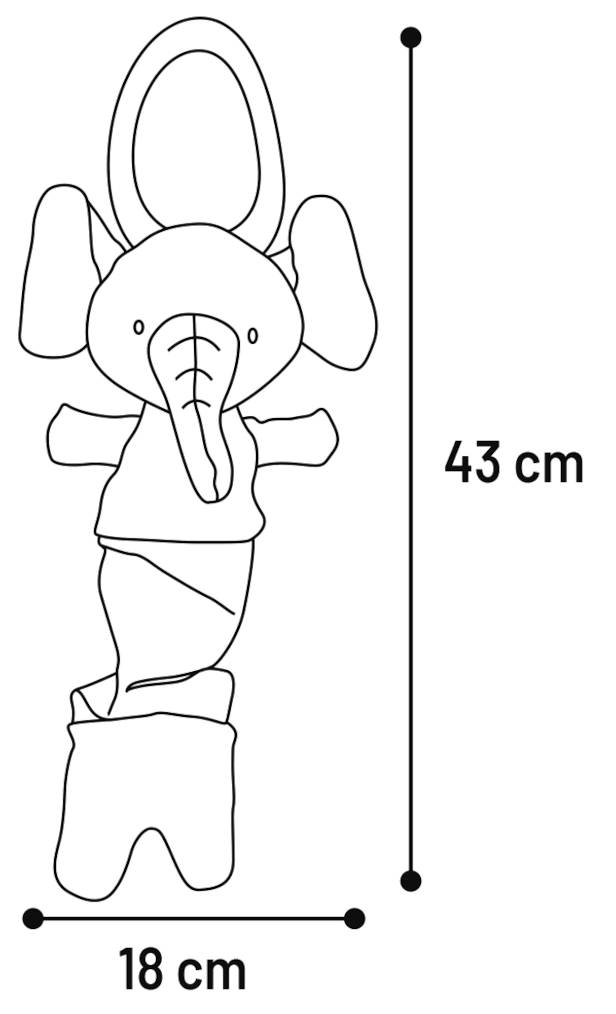 Flamingo Toy Puppy Britty Elephant with rope Green