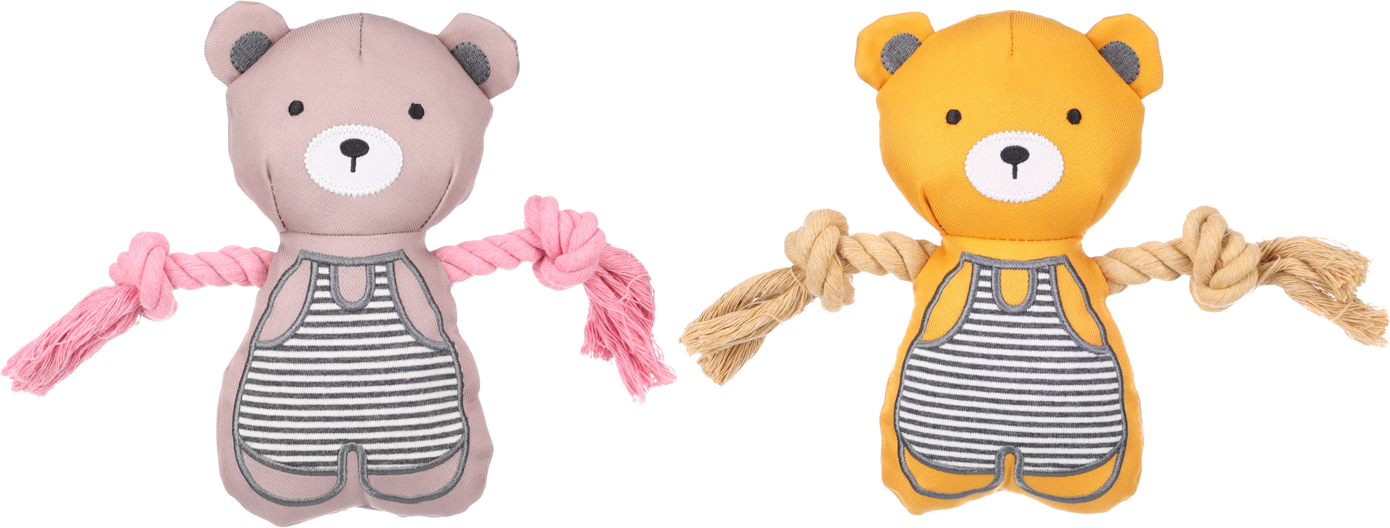 Flamingo Toy Puppy Britty Bear with rope Multiple colours