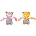 Toy Puppy Britty Bear with rope Multiple colours