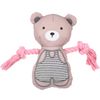 Speelgoed Puppy Britty Beer met touw Meerdere kleuren Beer Roze, Donkergrijs, Grijs, Wit, Zwart Strepen
