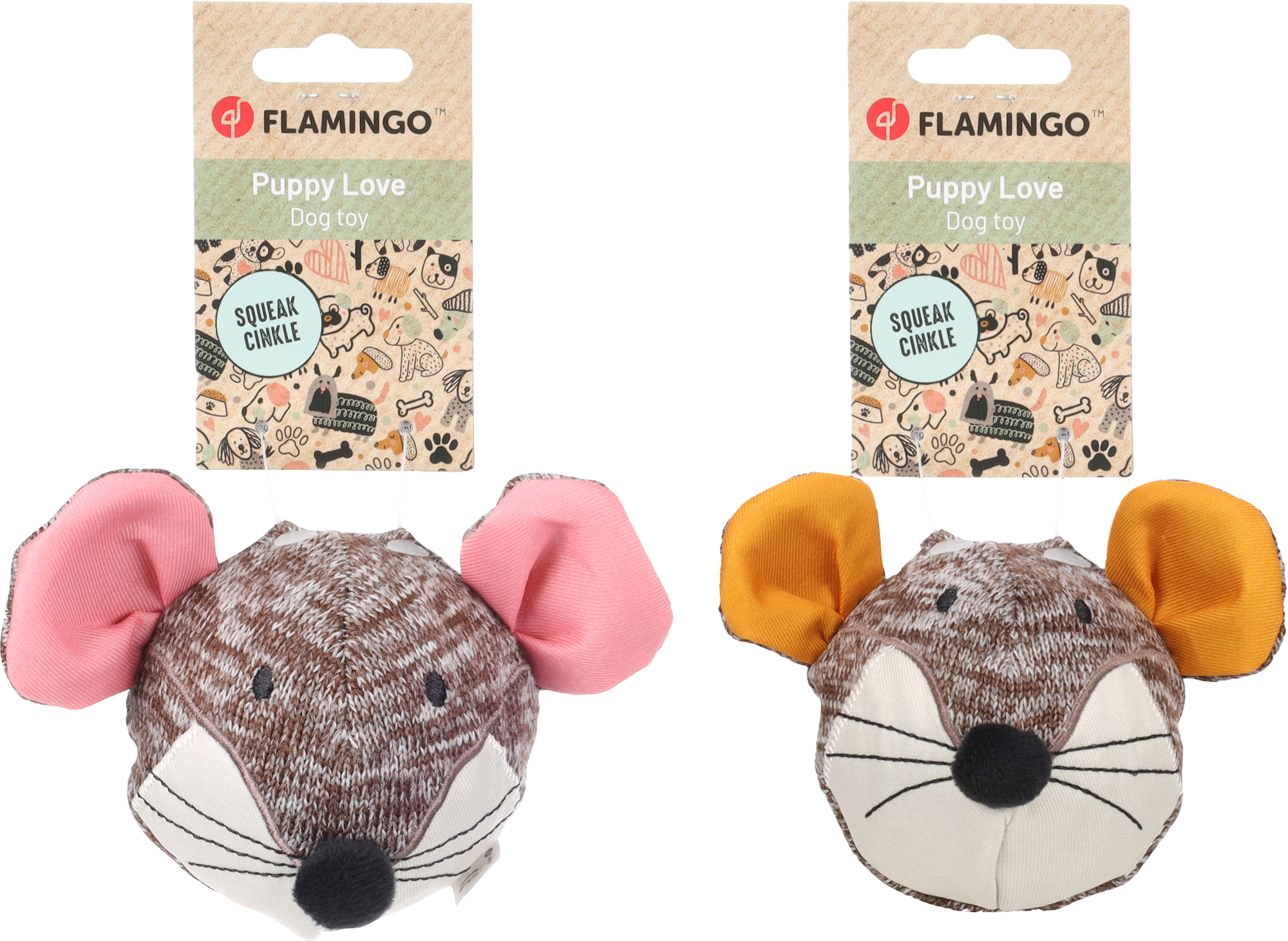 Flamingo Giocattolo Cucciolo Britty Topolino con pallina Colori multipli