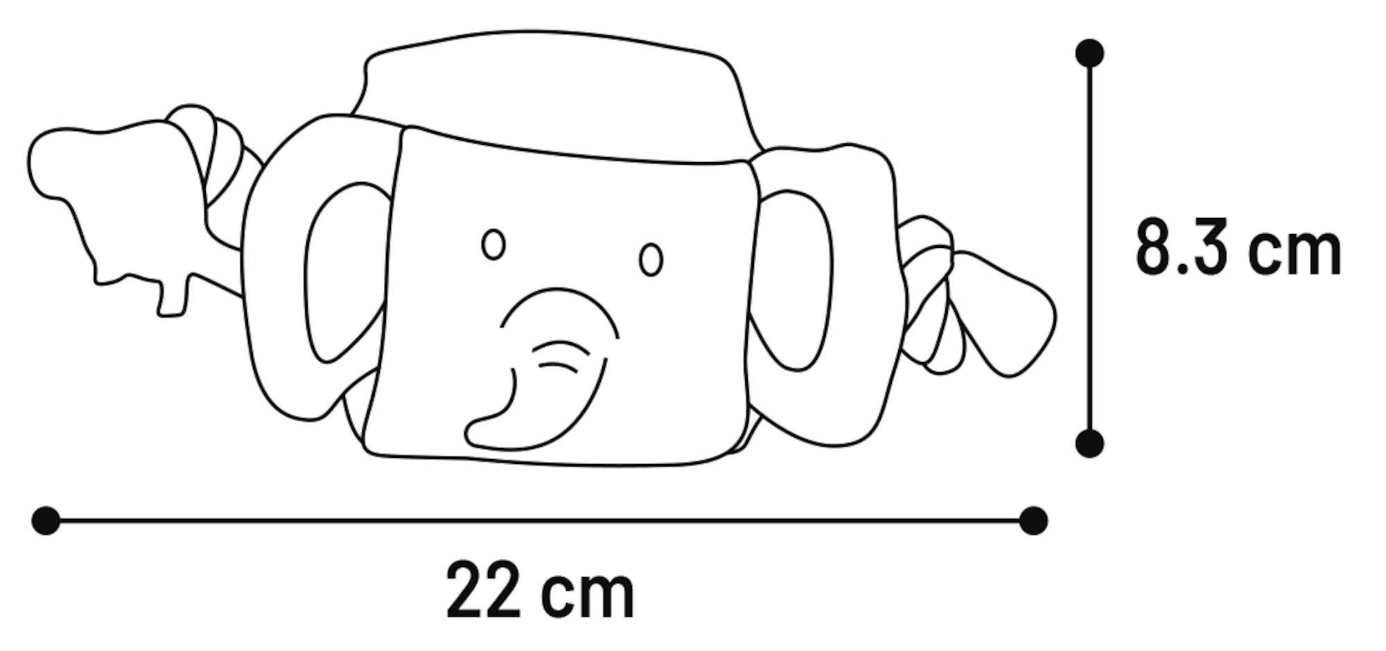 Flamingo Toy Puppy Britty Elephant with rope Multiple colours