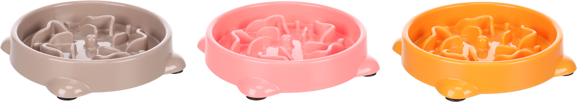Flamingo Feeding bowl Slow feeder Bini Round Multiple colours