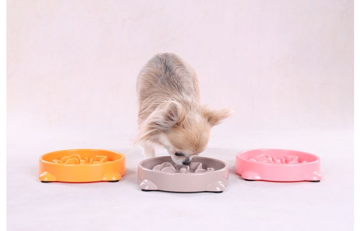 Flamingo Feeding bowl Slow feeder Bini Round Multiple colours