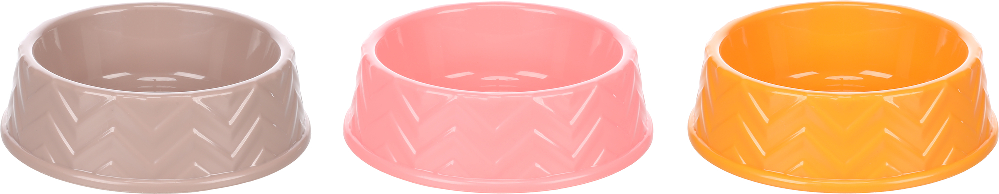 Flamingo Feeding and drinking bowl Wavy Round Multiple colours