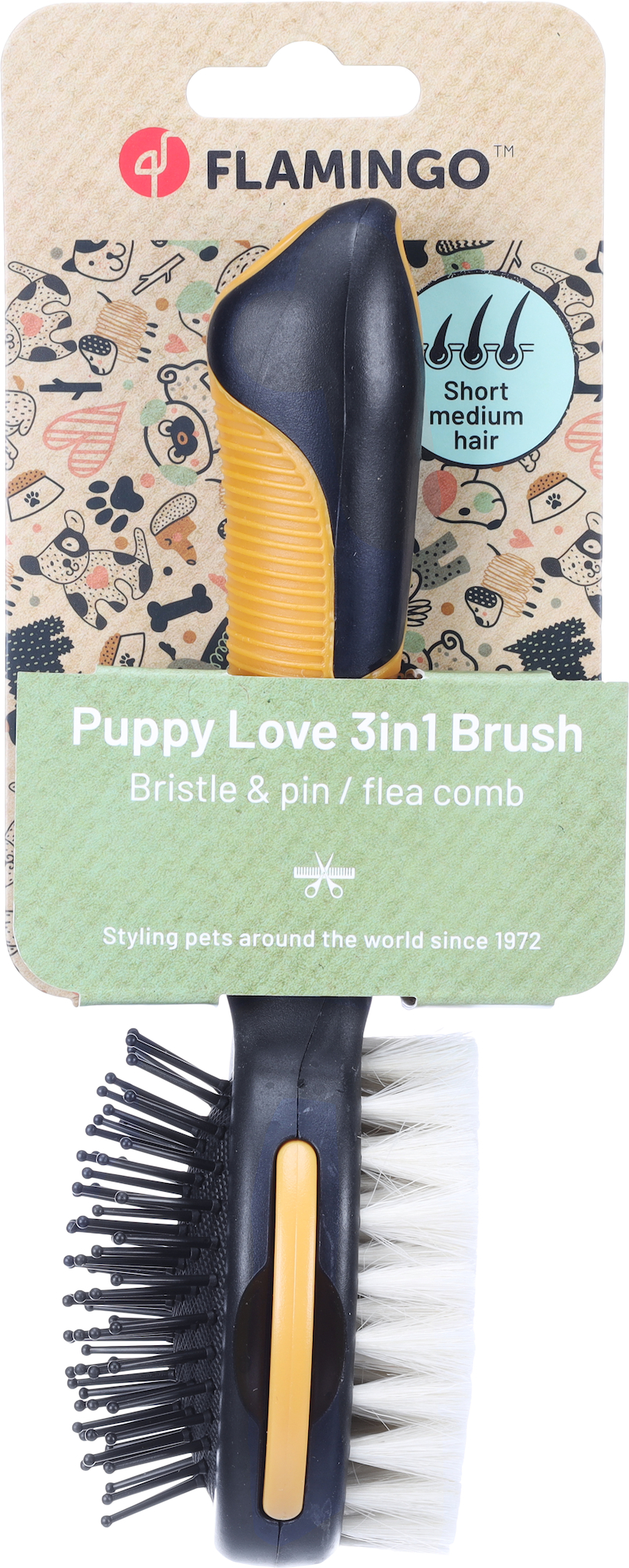 Flamingo Borstel & Pinborstel & Vlooienkam Puppy