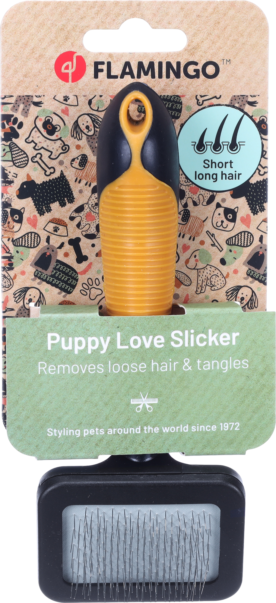 Flamingo Slicker brush Puppy