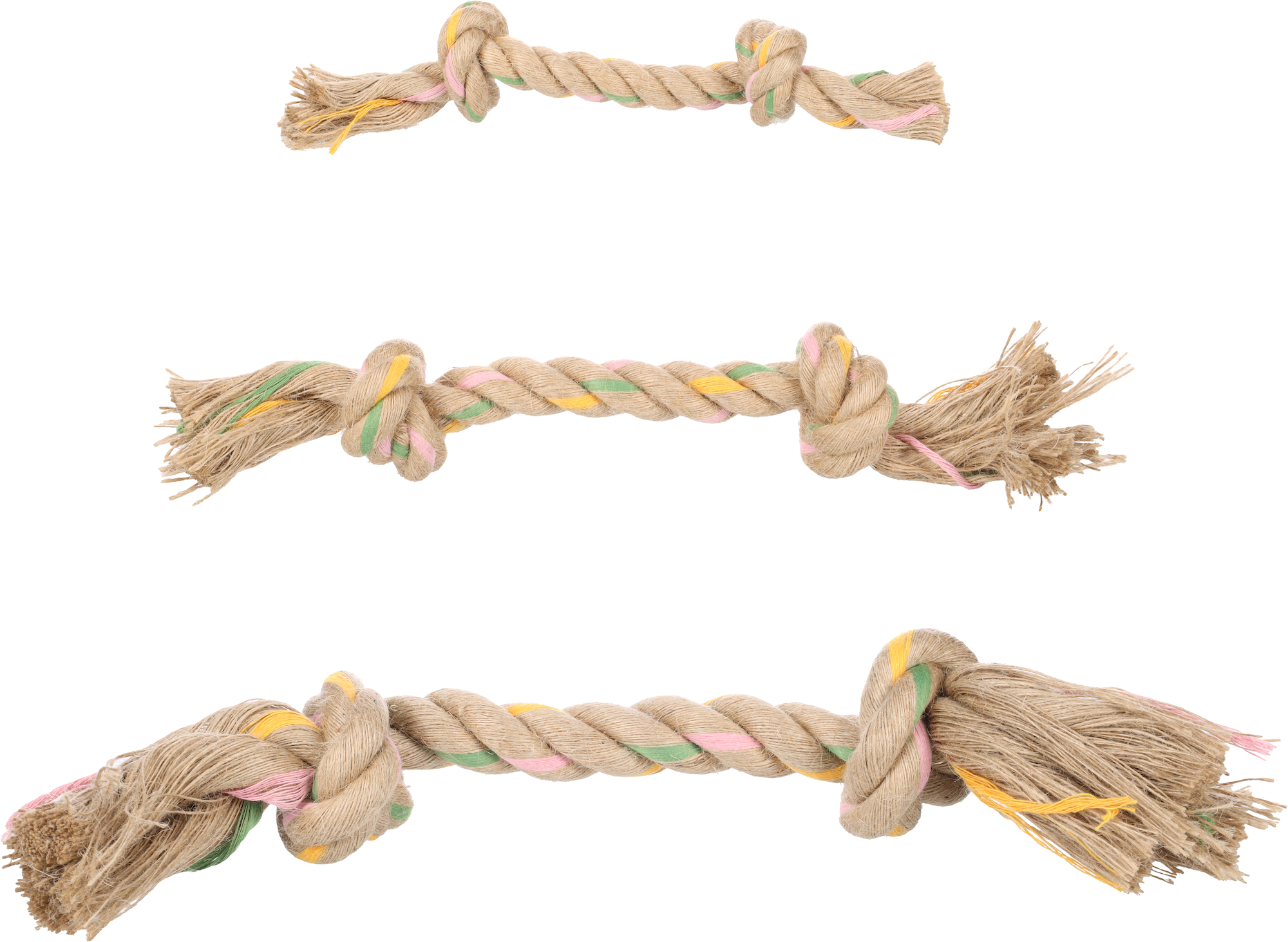 Flamingo Speelgoed Puppy Luro Touw met 2 knopen Bruin