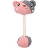 Speelgoed Puppy Zoda Beer & Ram met bal met touw Grijs Roze Beer Beige, Grijs, Roze