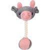 Speelgoed Puppy Zoda Beer & Ram met bal met touw Grijs Roze Ram Beige, Grijs, Roze
