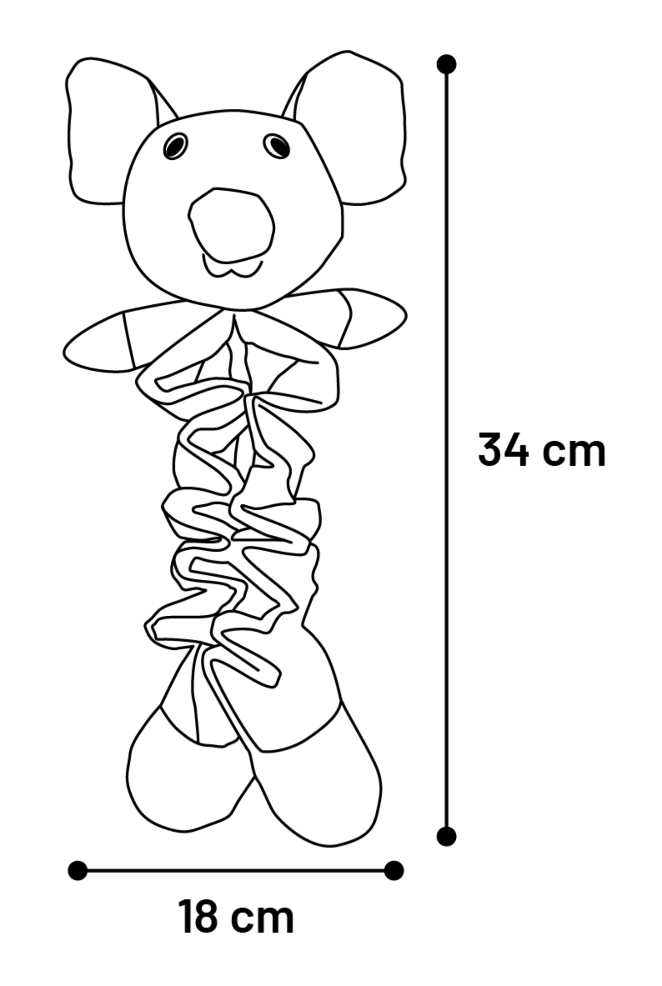 Flamingo Toy Puppy Folsy Mouse Ochre