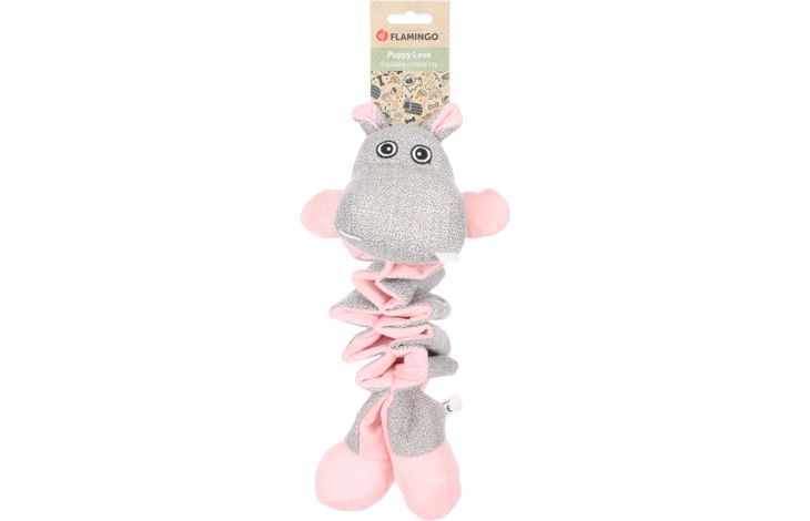 Flamingo Speelgoed Puppy Filsy Nijlpaard Roze