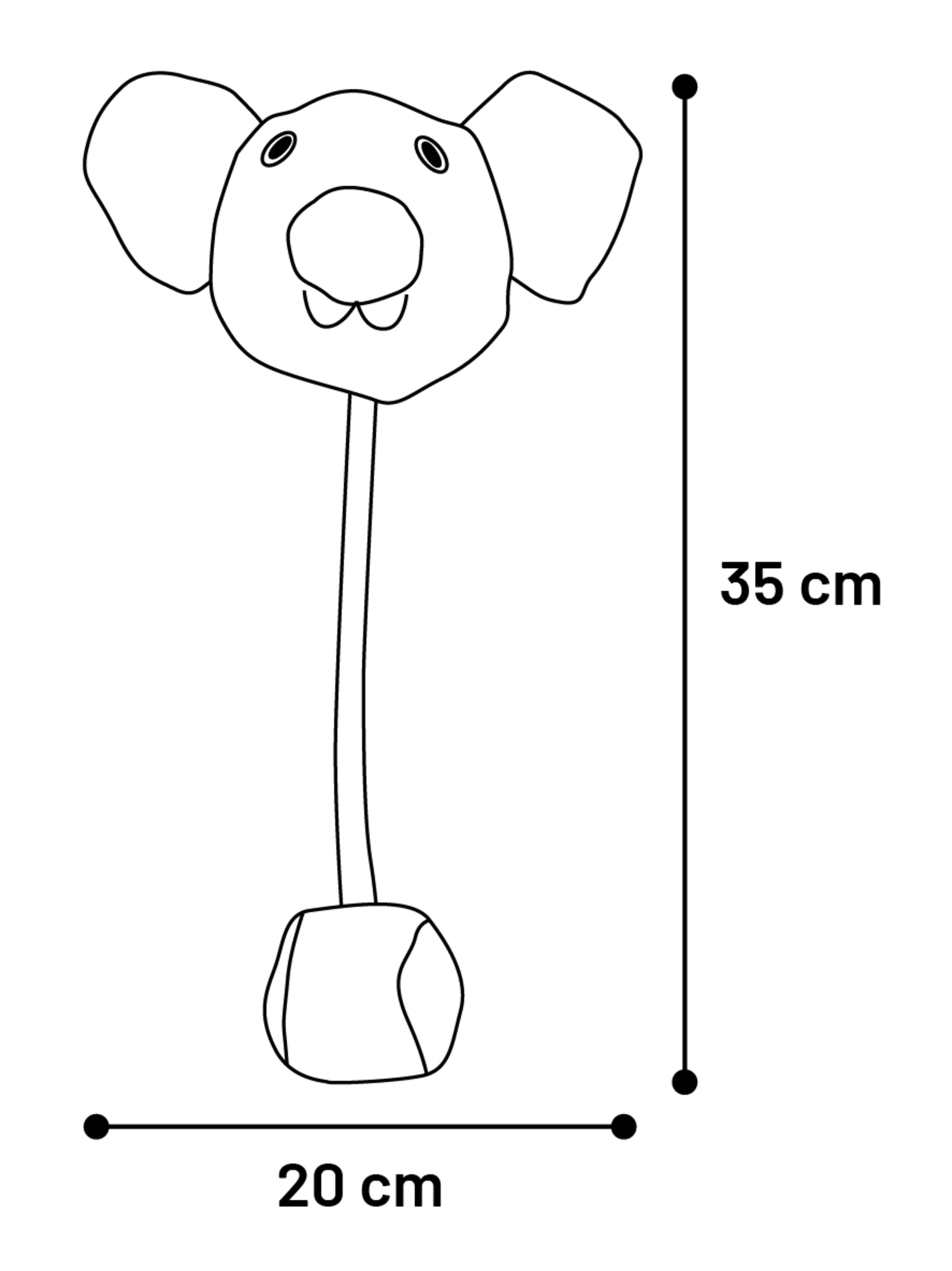 Flamingo Toy Puppy Felsy Mouse & Hippopotamus with ball with rope Multiple colours