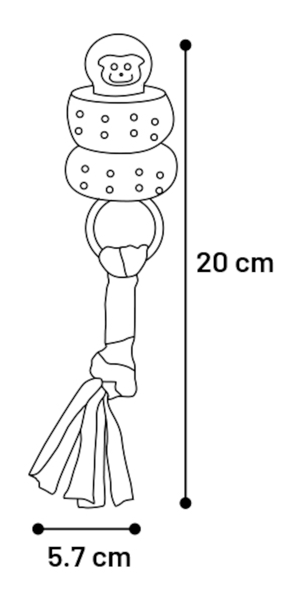 Flamingo Toy Puppy Bunty Ring Taupe