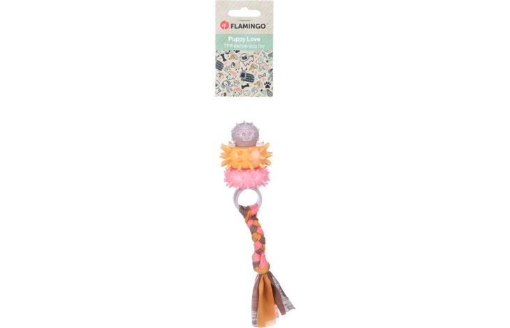 Flamingo Speelgoed Puppy Bunty Ring Taupe
