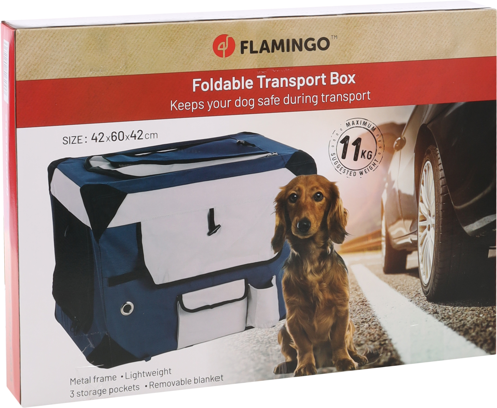 Flamingo Jaula de transporte Geronimo Azul