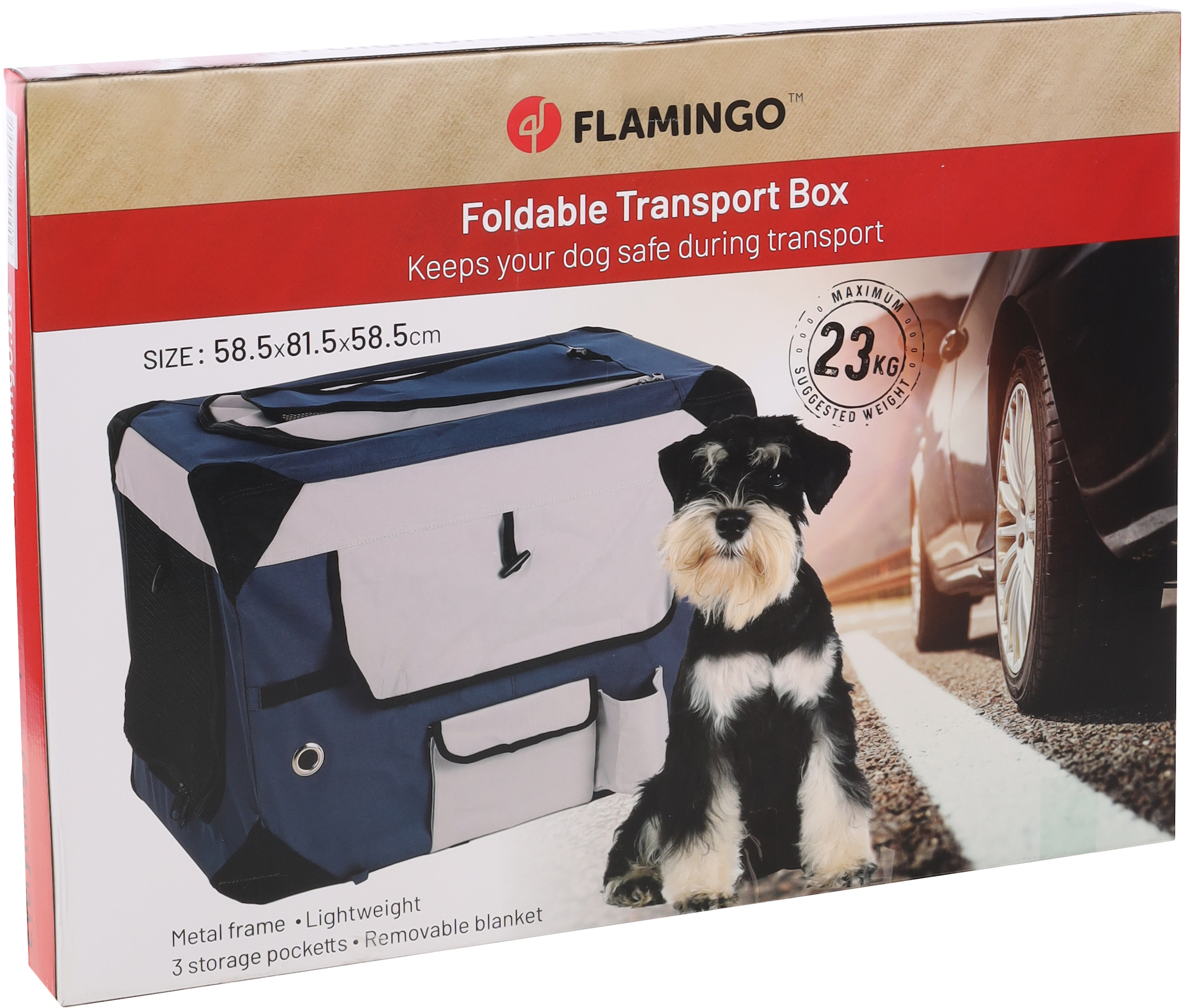 Flamingo Jaula de transporte Geronimo Azul