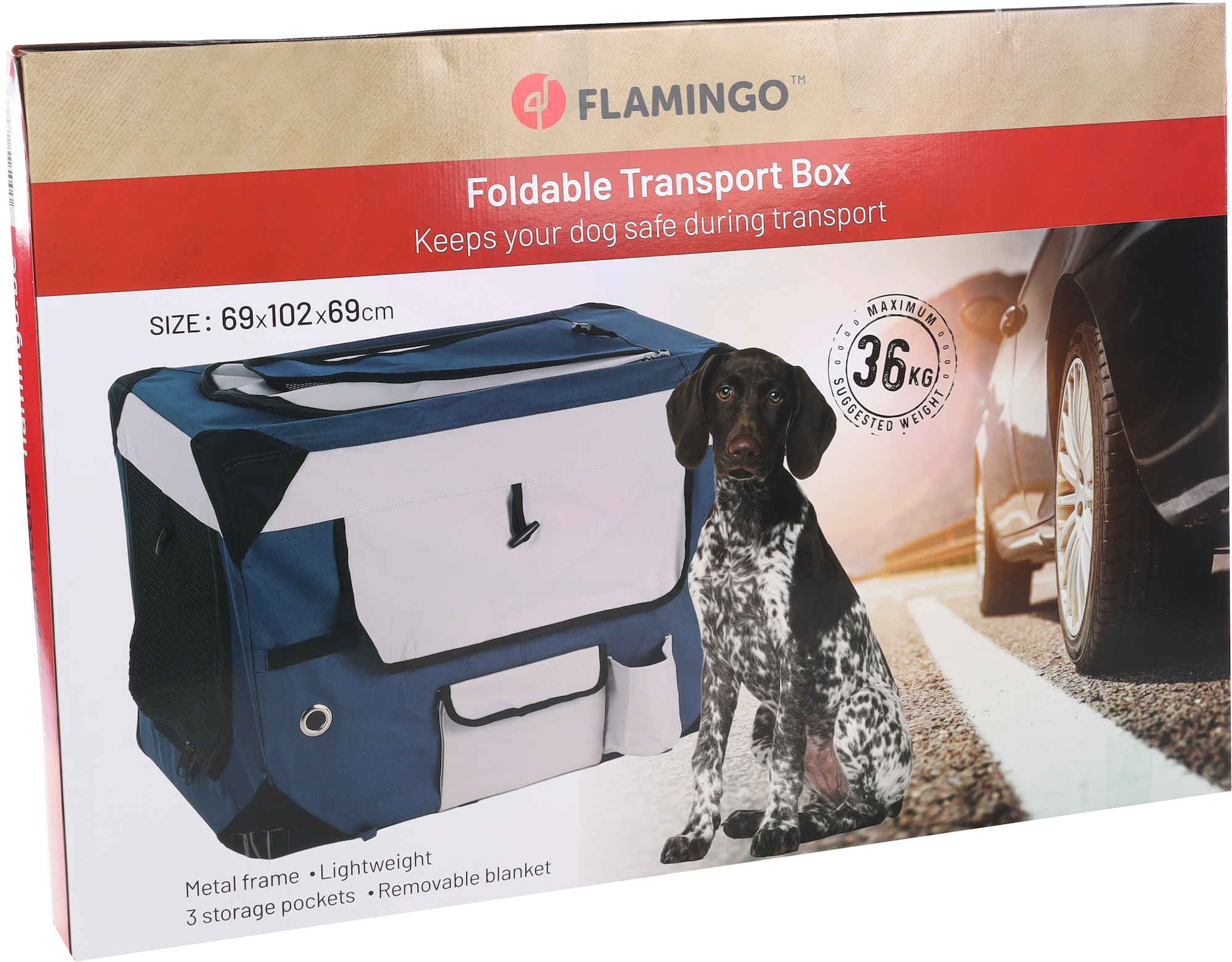 Flamingo Transport cage Geronimo Blue