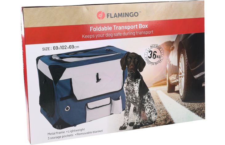 Flamingo Cage de transport Geronimo Bleu