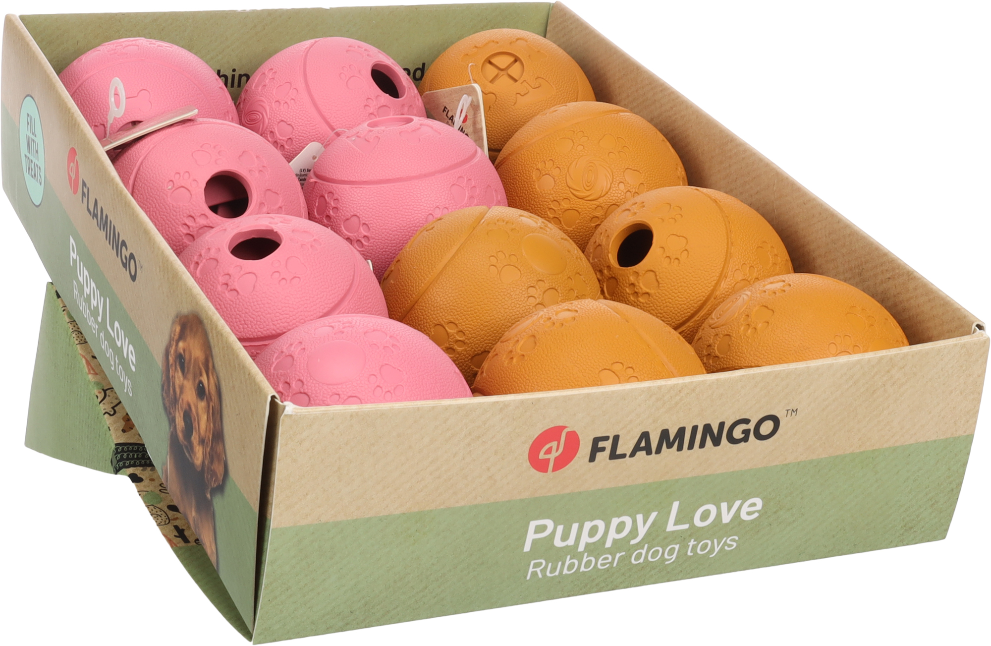 Flamingo Treat ball Puppy Rhea  Multiple colours
