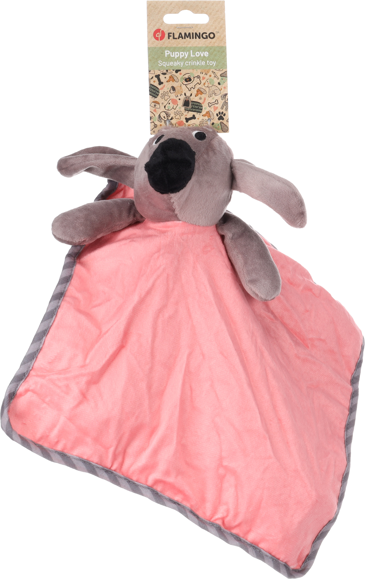 Flamingo Toy Puppy Livo Cuddle blanket Pink