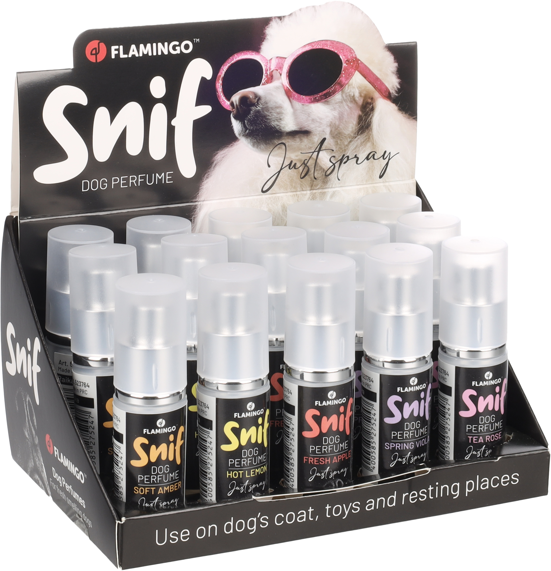 Flamingo Perfume Raika 5 Fragrances Display 9ML