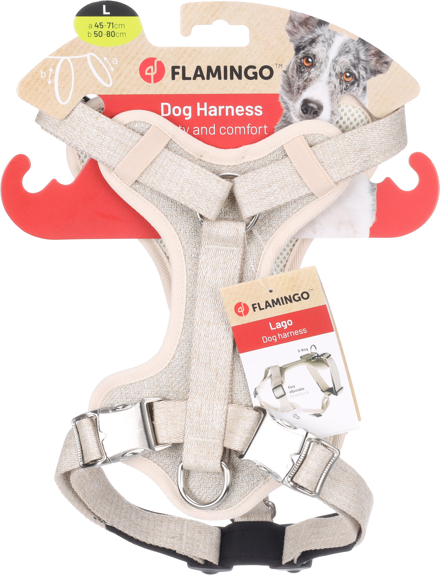Flamingo Harness Lago Beige