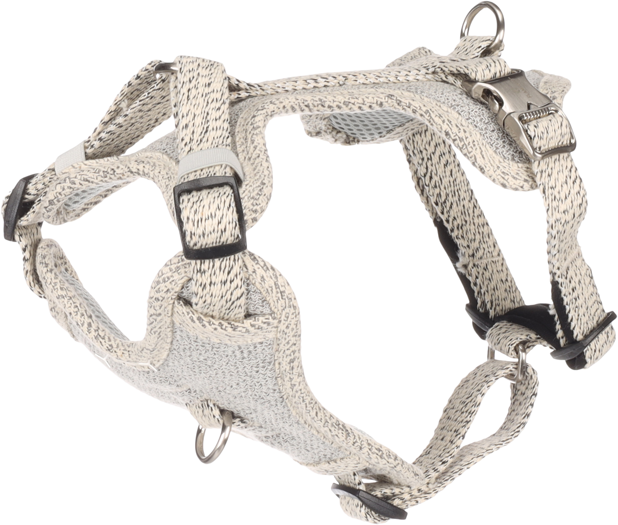 Flamingo Harness Lago White & Black