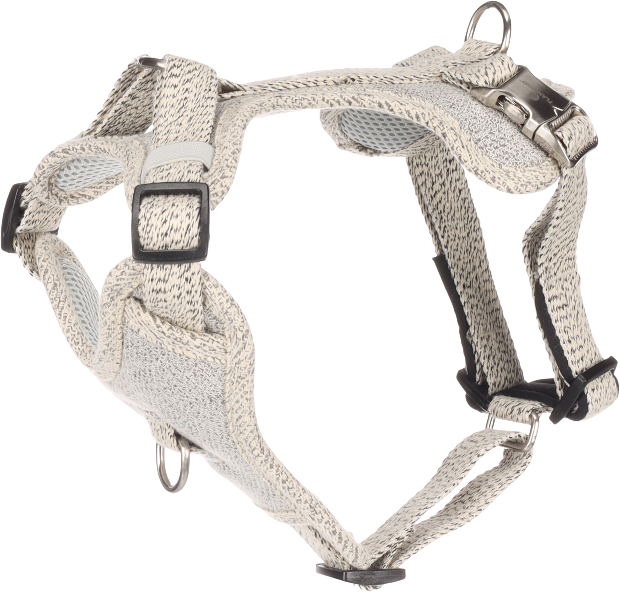 Flamingo Harness Lago White & Black