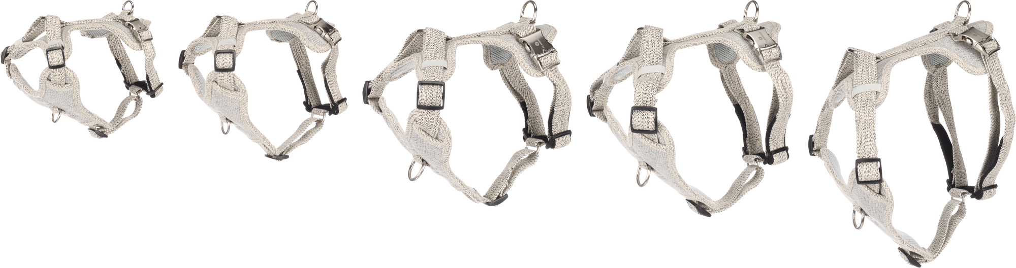 Flamingo Harness Lago White & Black