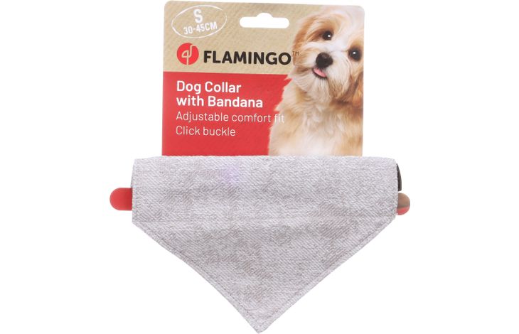 Flamingo Collar with bandana Nelson Grey