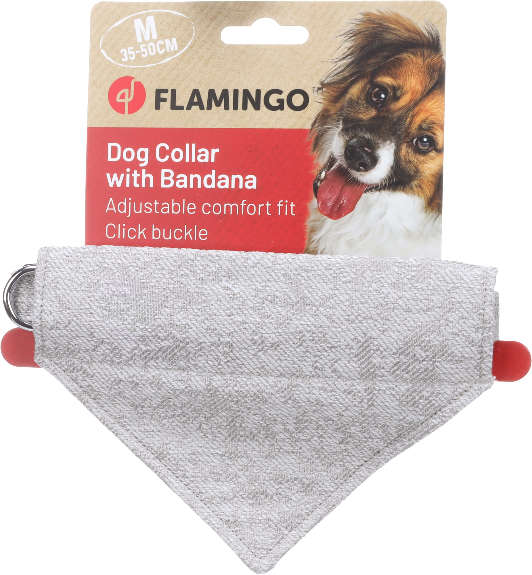 Flamingo Collar with bandana Nelson Grey