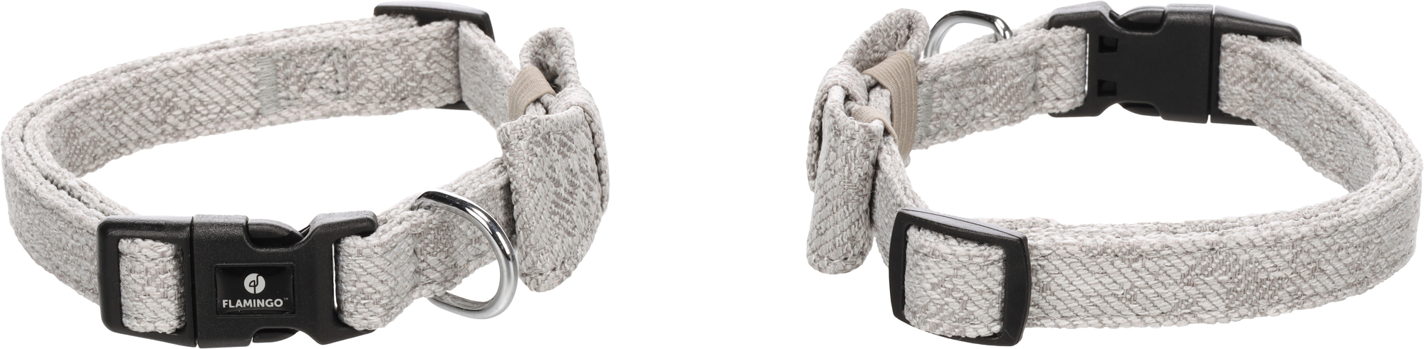 Flamingo Collare con fiocco Nelson Grigio