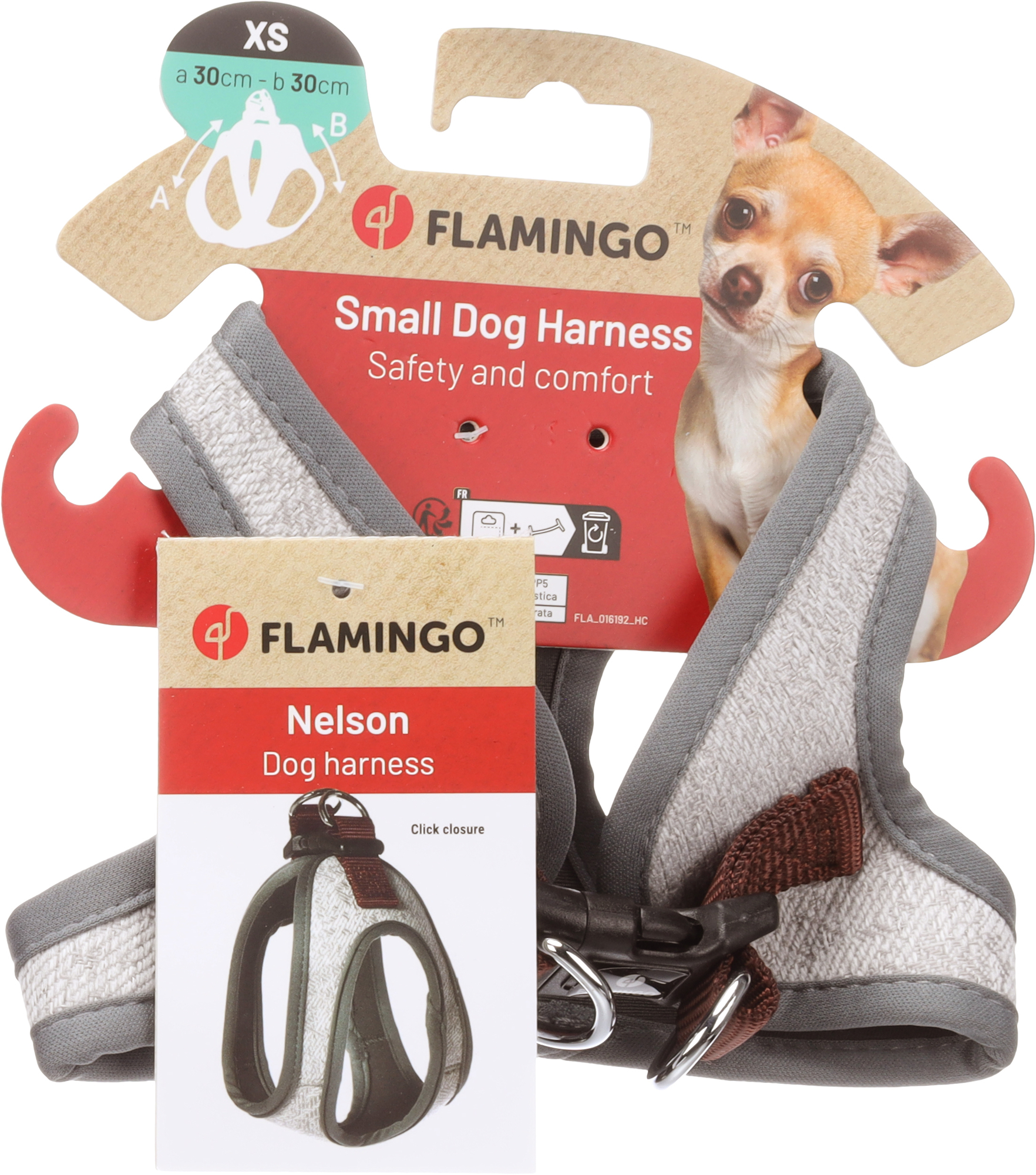 Flamingo Harness Step&Go Nelson Grey