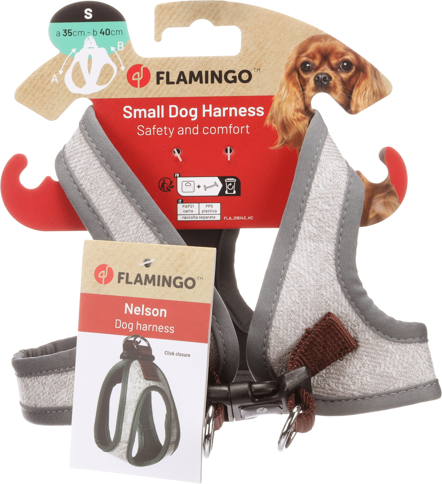 Flamingo Harness Step&Go Nelson Grey