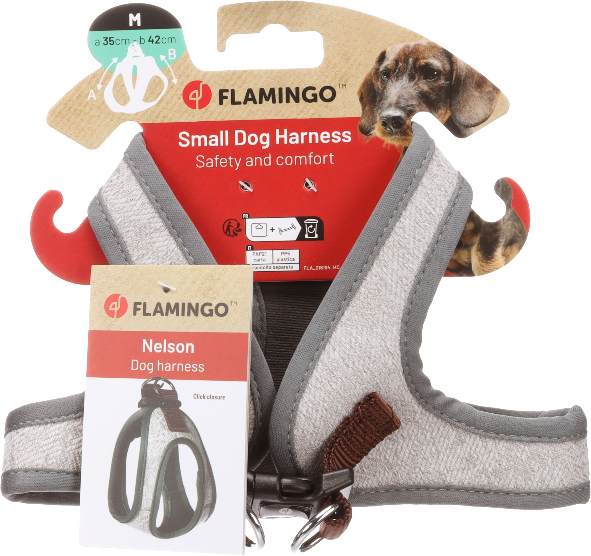 Flamingo Harness Step&Go Nelson Grey