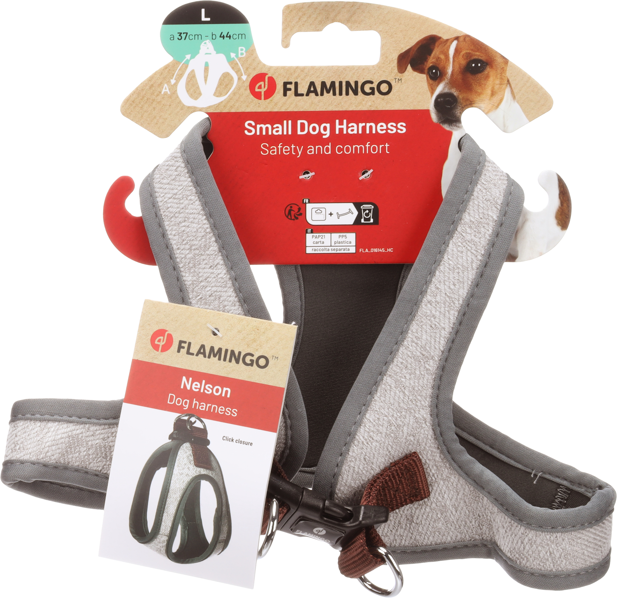 Flamingo Harness Step&Go Nelson Grey