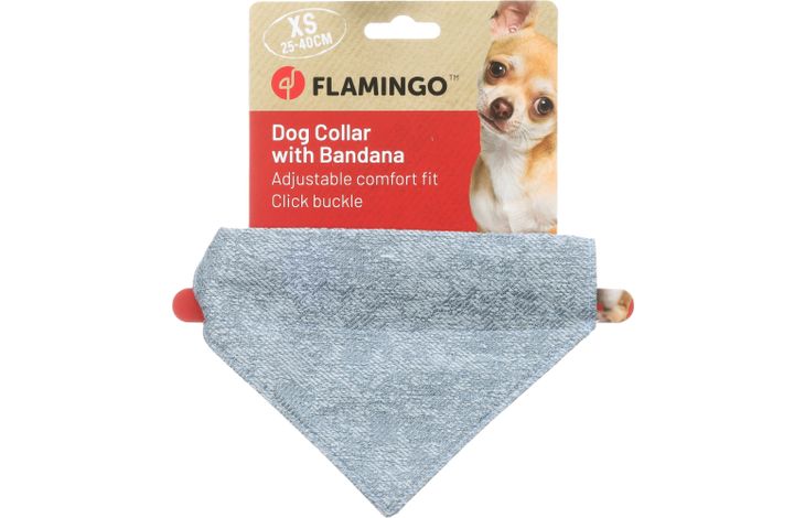 Flamingo Collar with bandana Nelson Blue