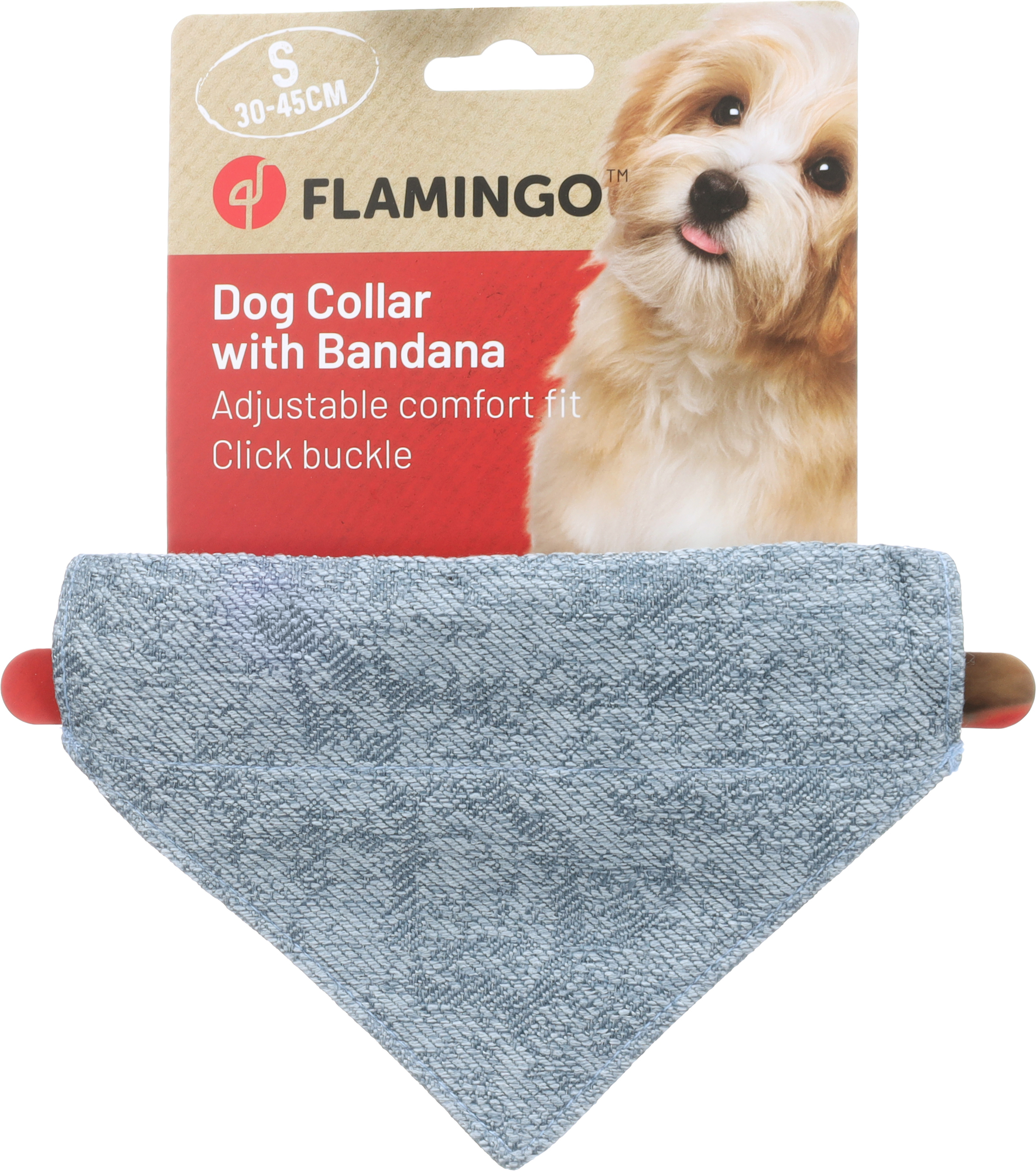 Flamingo Collar with bandana Nelson Blue