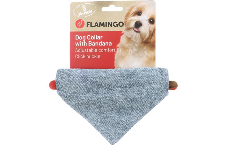 Flamingo Collar with bandana Nelson Blue