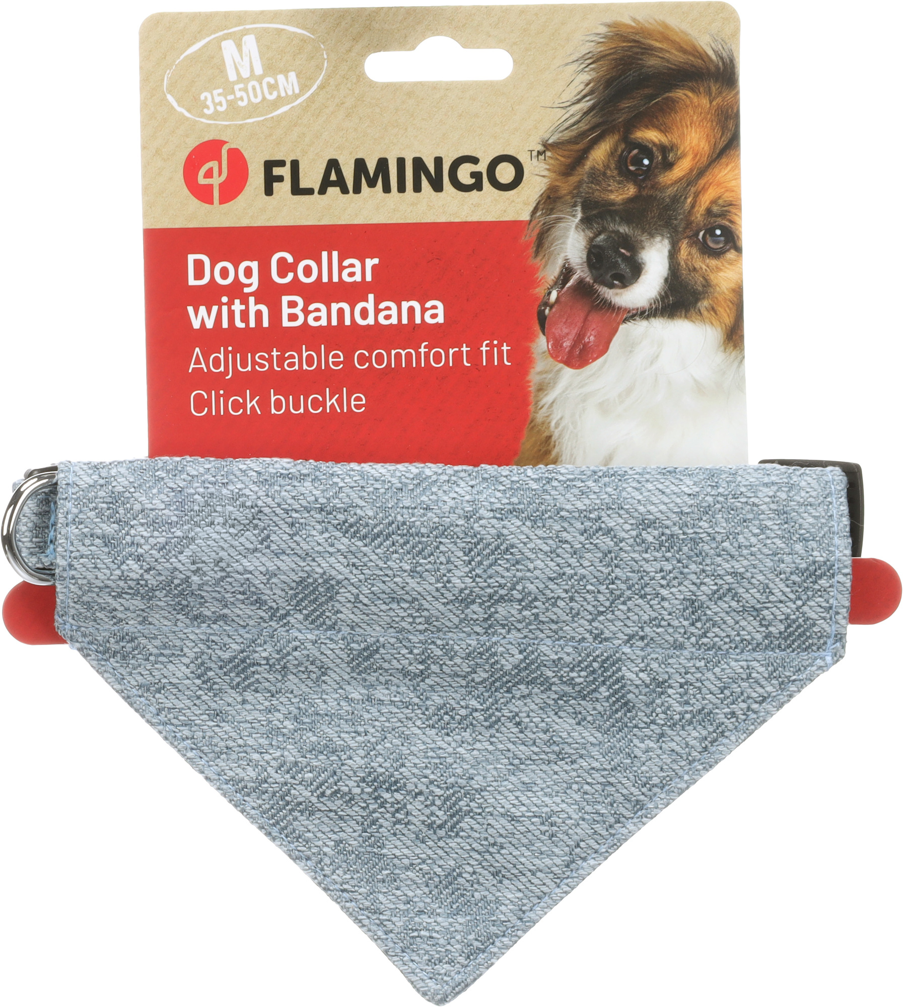Flamingo Collar with bandana Nelson Blue