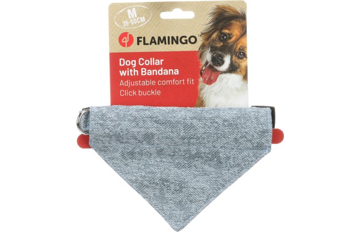 Flamingo Collar with bandana Nelson Blue