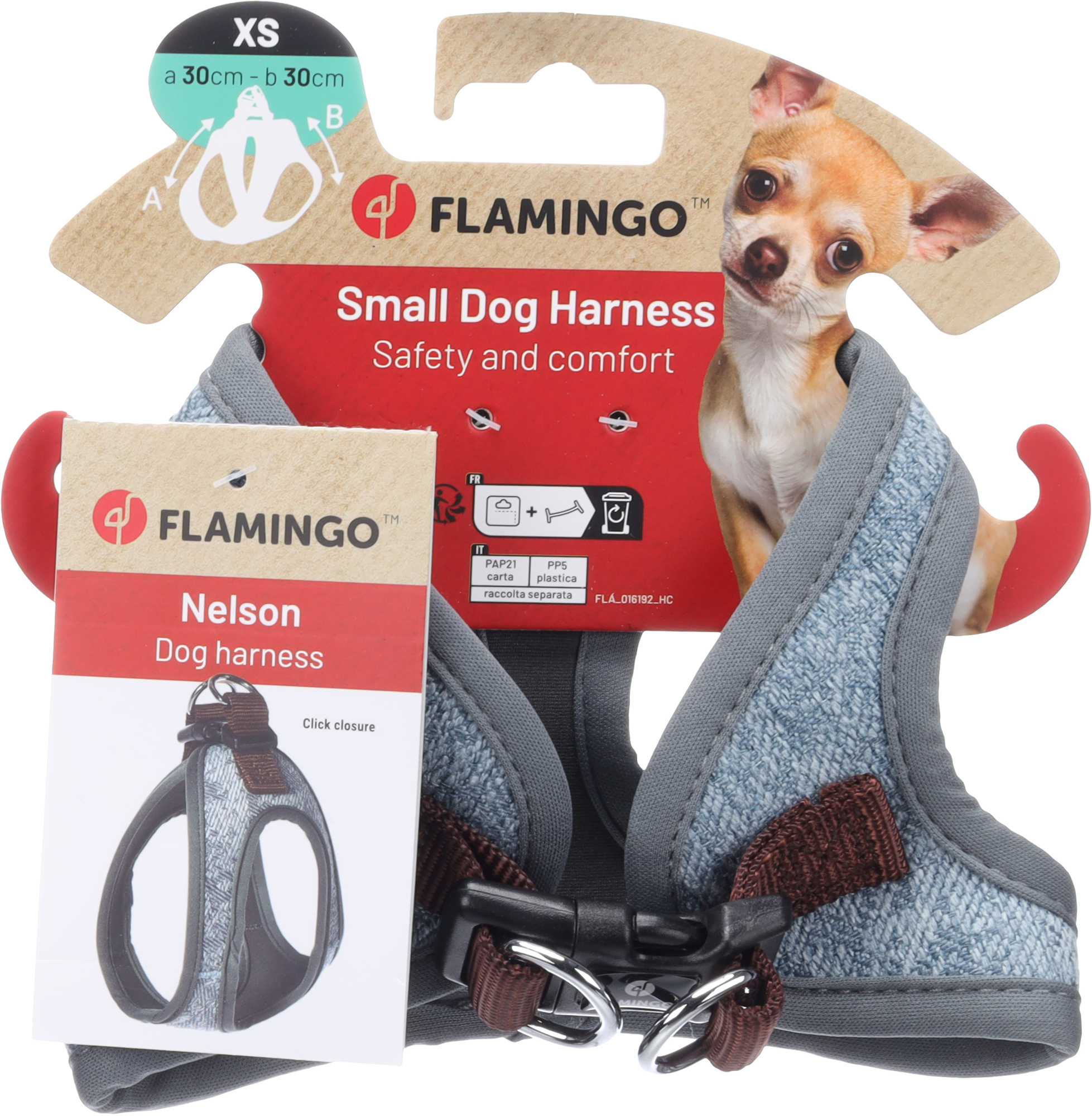 Flamingo Harness Step&Go Nelson Blue