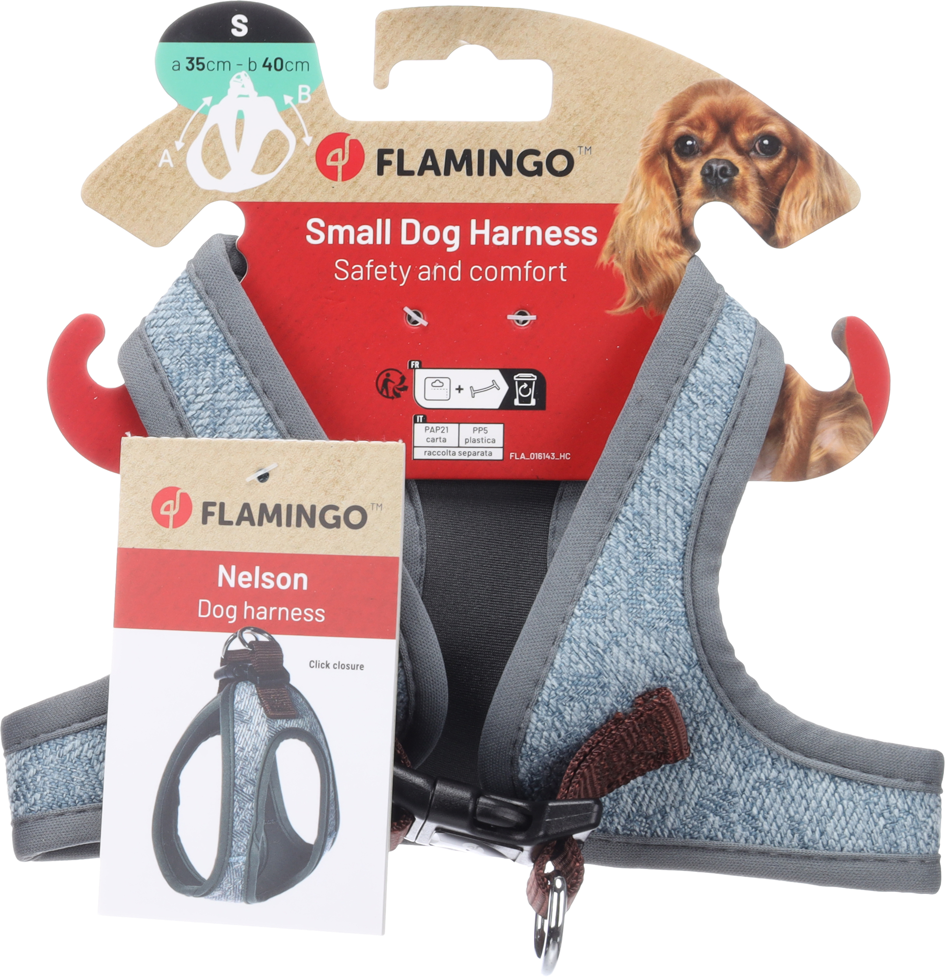 Flamingo Harness Step&Go Nelson Blue