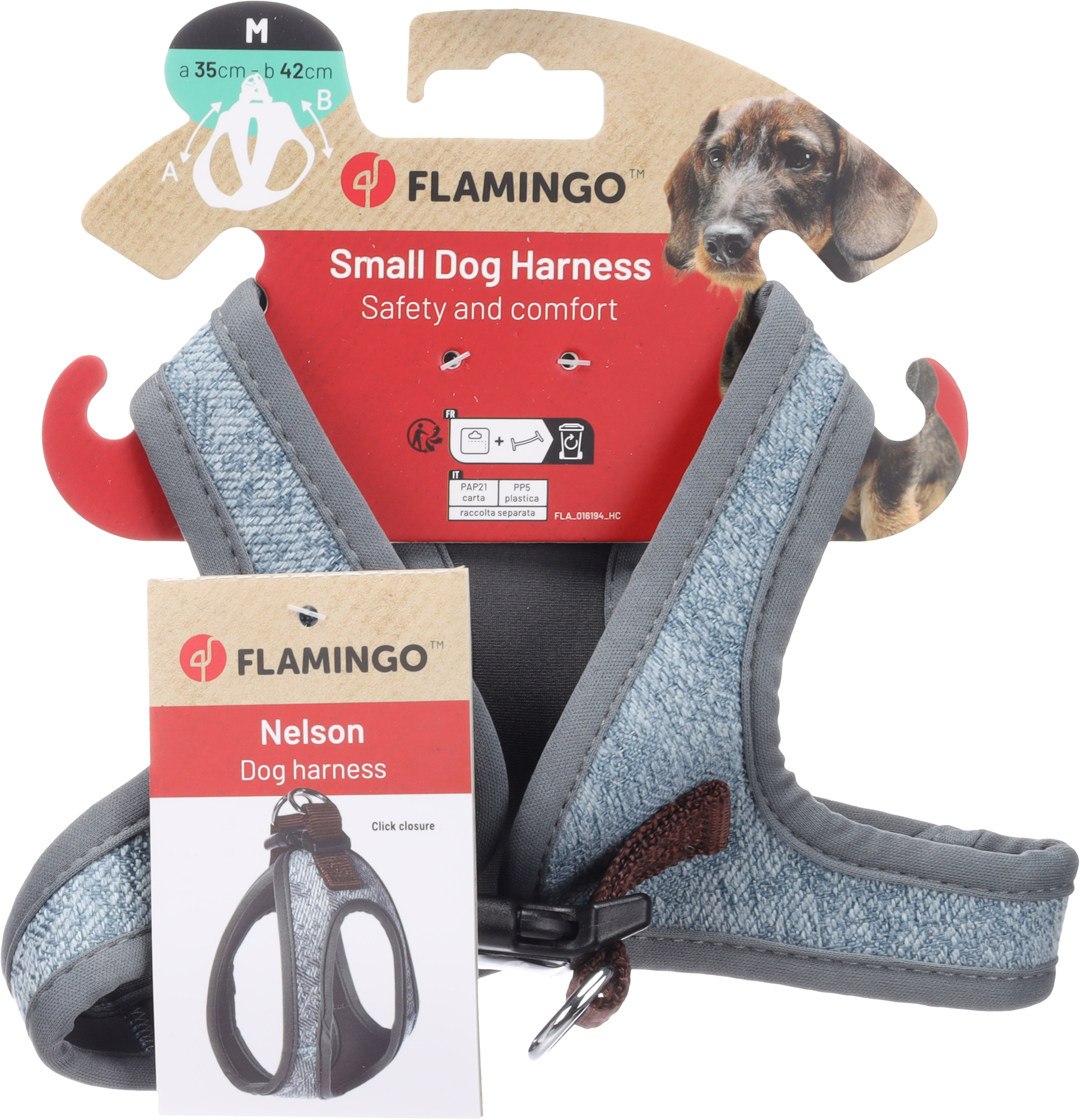 Flamingo Harness Step&Go Nelson Blue