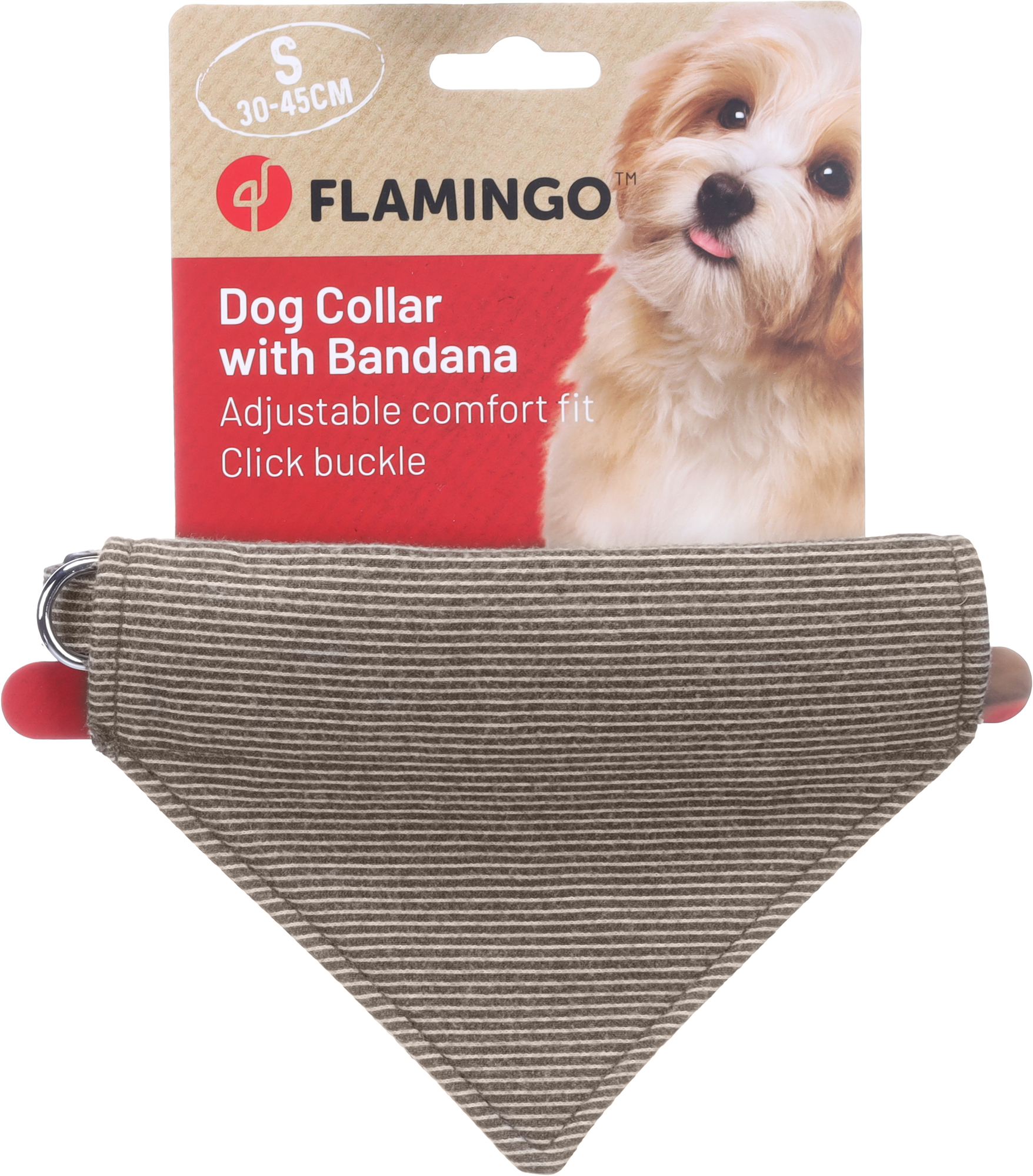 Flamingo Collar with bandana Herbert Light brown