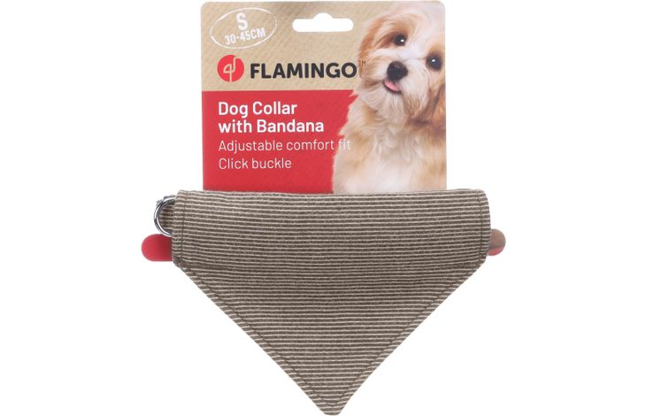 Flamingo Collar with bandana Herbert Light brown