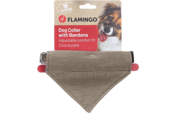 Flamingo Collar con bandana Herbert Marrón claro
